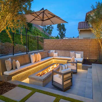 Photos by Majestic Hardscapes #1 Entire front and backyard hardscape and landscape services were provided including items such as
"T" Shaped concrete B