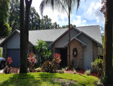 Photo(s) from Gold Seal Completed project in Tarpon springs, Florida. Total of 66 squares of GAF Timberline Dimensional shingles in Slate